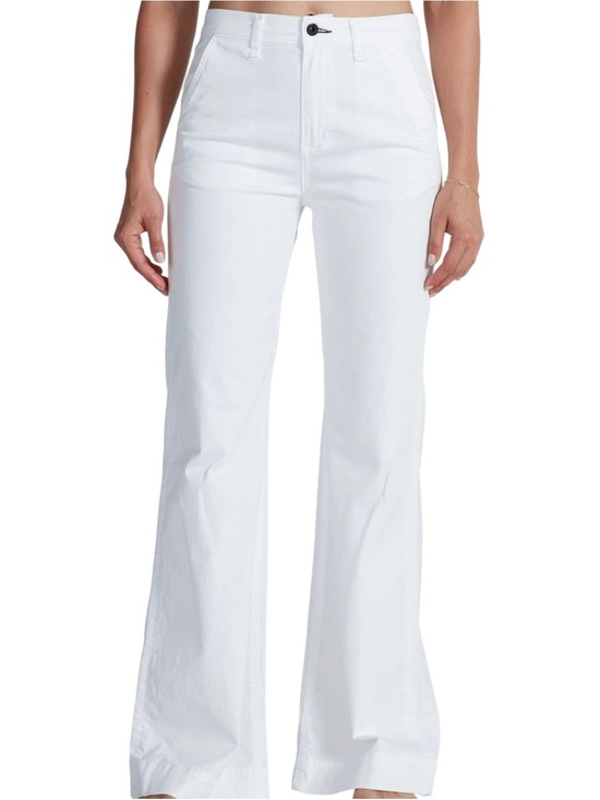 ASKK NY Pants - ASKK NY Twill High-Rise Wide-Leg Full-Length Trousers Pants, Size 28 (6)